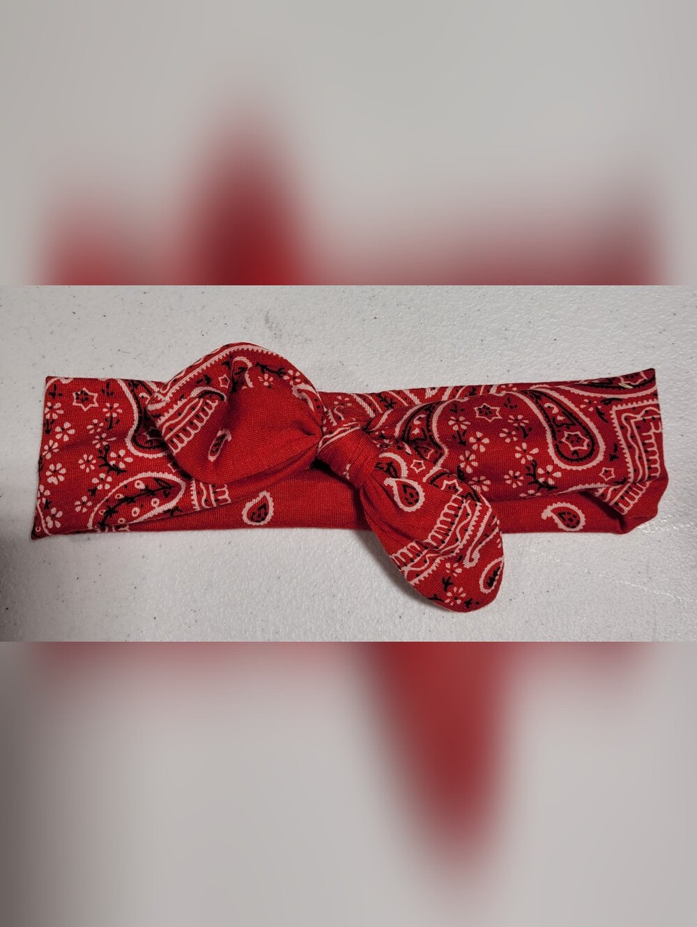 Red Bandana Knot Headband